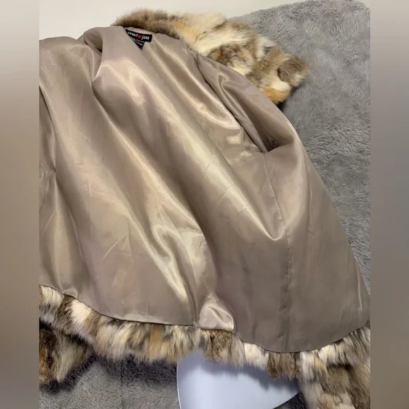 Beautiful Vintage Rabbit Hair Jacket Multicolor Fur Zip Up Womens Fits Small Y2K - Picture 6 of 10
